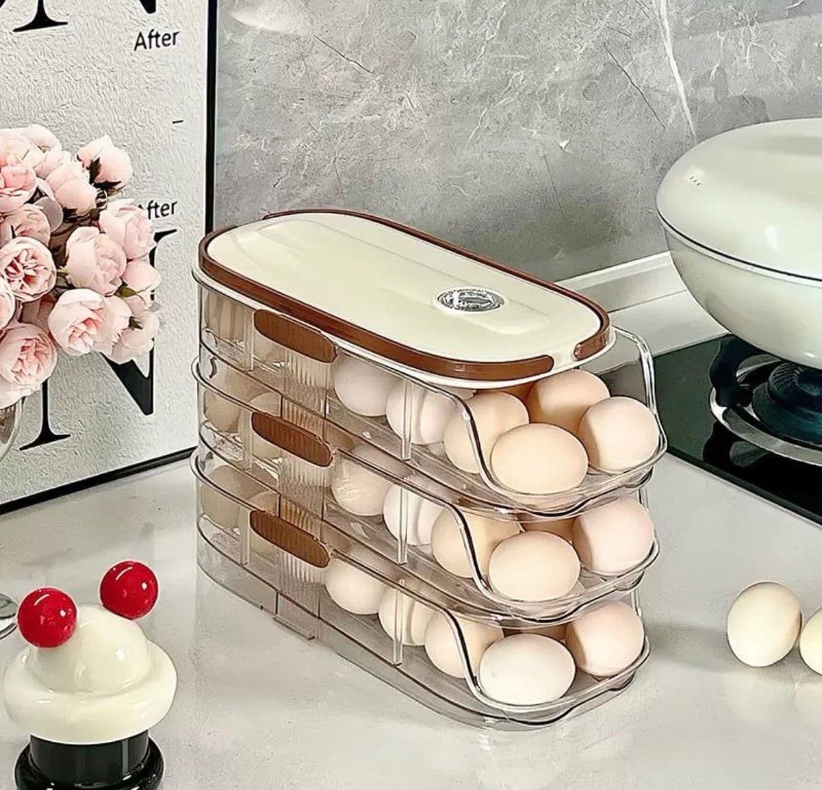 CAJA DE HUEVOS DE 3 NIVELES