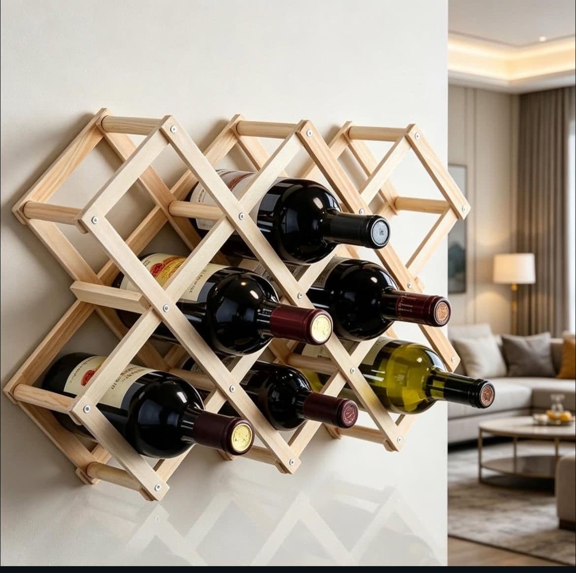 Botellero Expandible de Madera para Vinos