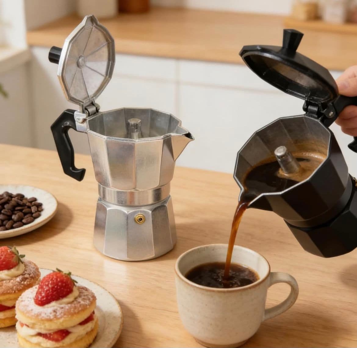 Cafetera Italiana Moka de 3 Tazas