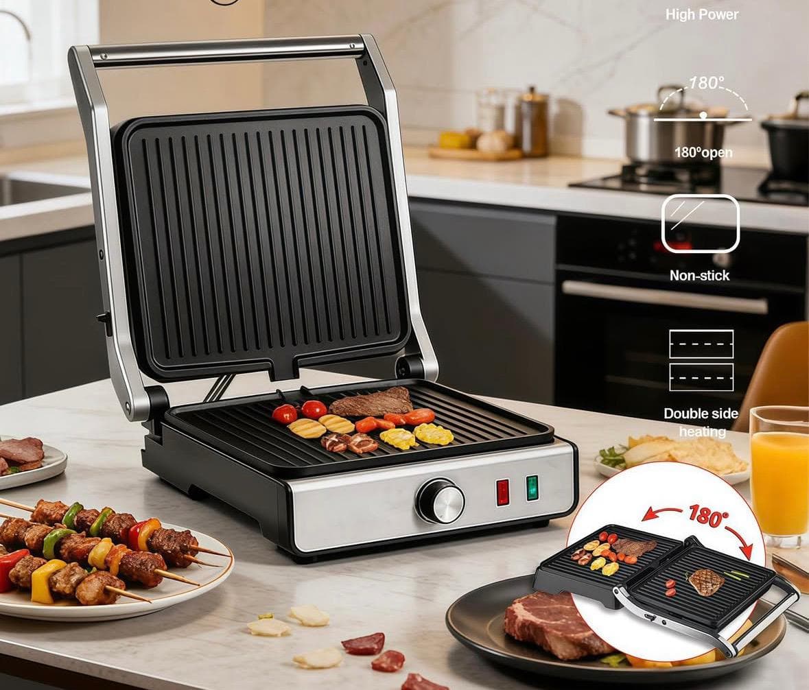 #2M-Parrilla Eléctrica Grill Premium Antiadherente