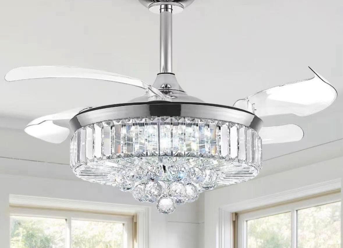 #2M-Lámpara de Techo con Ventilador Retráctil LED – Elegancia, Iluminación y Frescura en un Solo Diseño