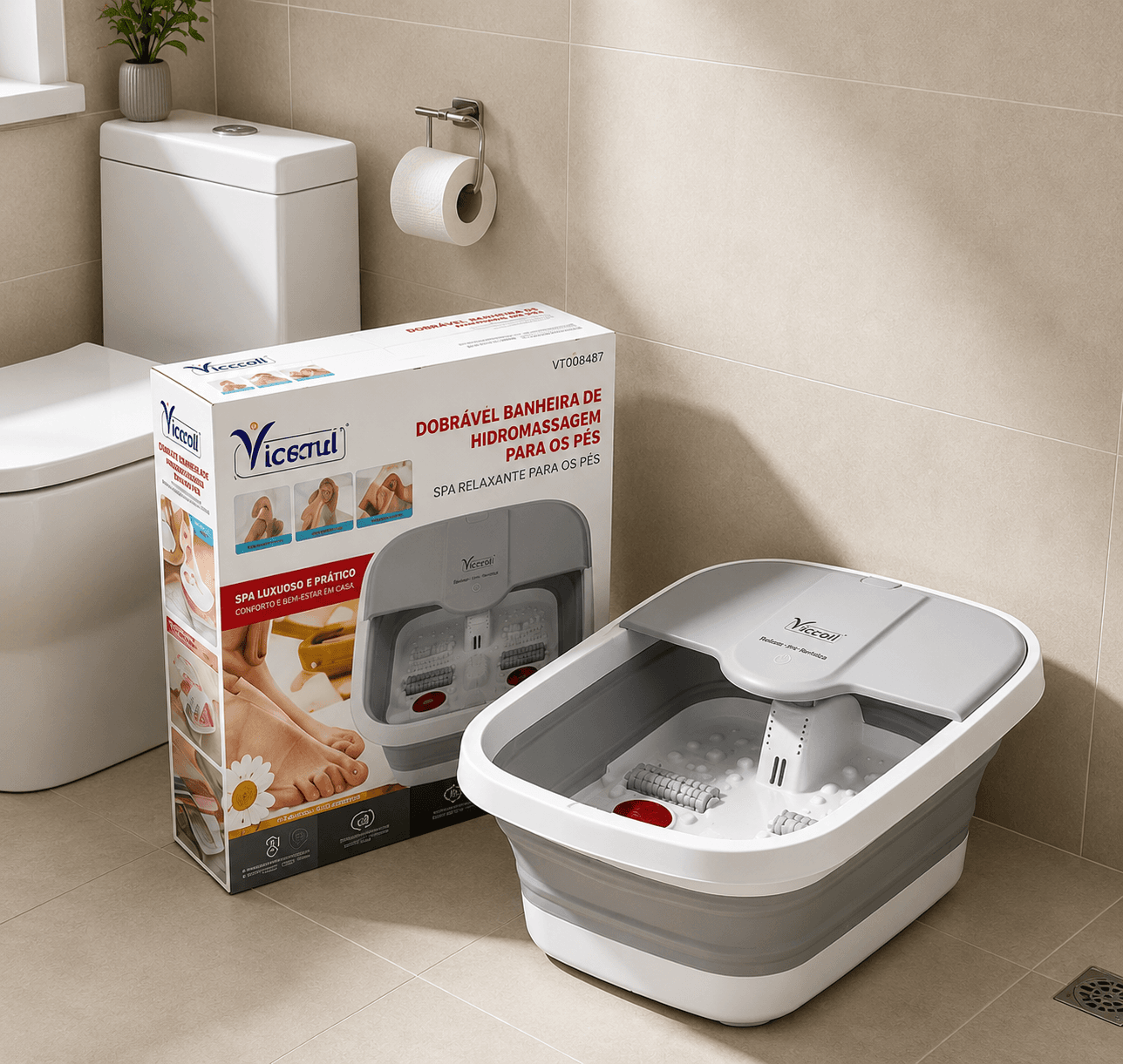 #2M-Spa Plegable para Pies con Hidromasaje – Relajación y Bienestar en Casa Descripción: