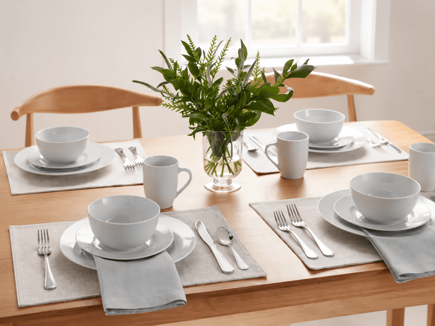 #2M-Juego de Vajilla de 16 Piezas – Elegancia para Cada Comida