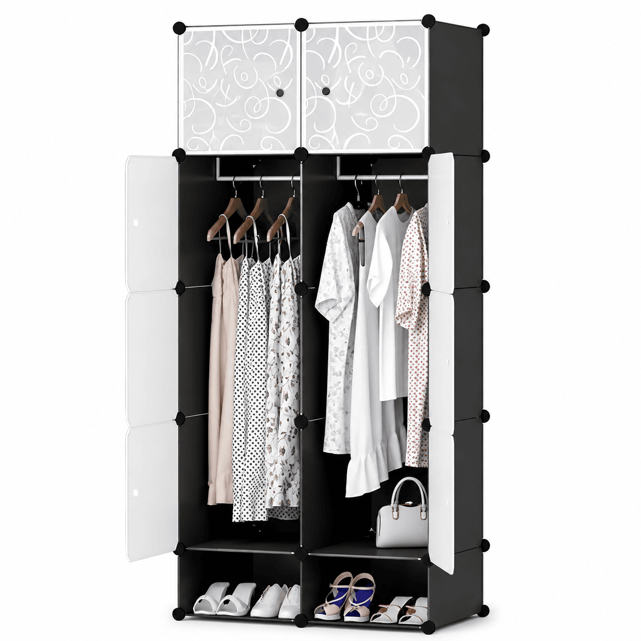 Armario Modular Organizador de Ropa con Puertas